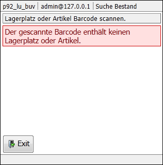 Kein Lagerplatz oder Artikel